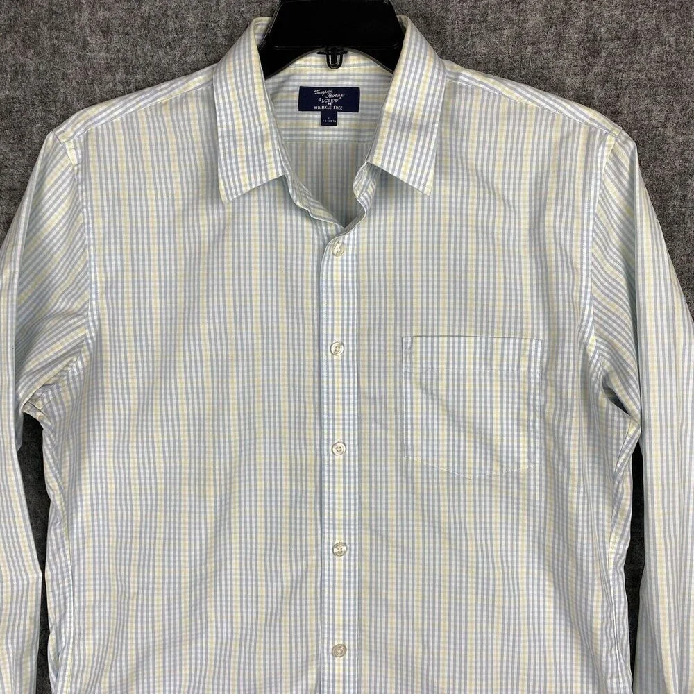 J Crew Academia Shirt Men L‎ Wrinkle Free Classic Fit Smart Thompson Shirtings